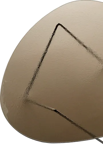 Stolik kawowy Pedrera - Chrom-strukturalne szkło brązowe - GUBI