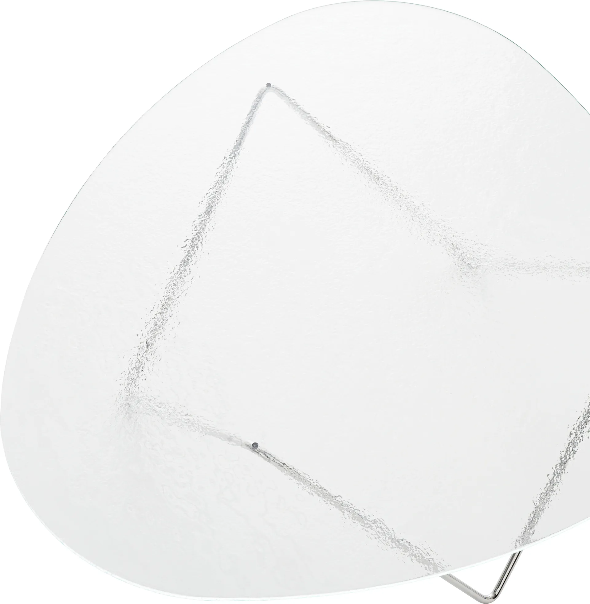 Stolik kawowy Pedrera, Chrom-strukturalne szkło przezroczyste GUBI