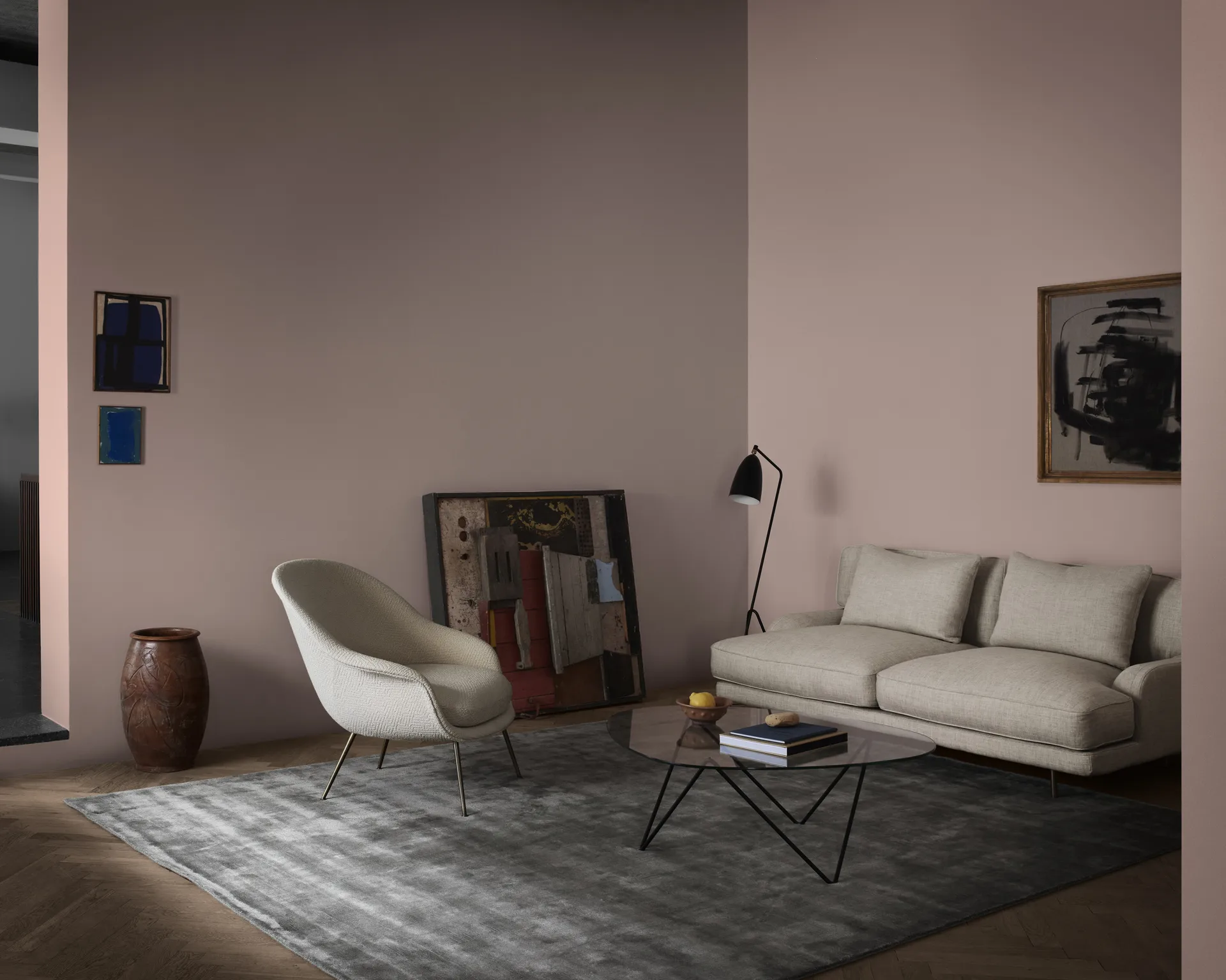 Stolik kawowy Pedrera, czarne nogi GUBI