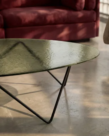 Stolik kawowy Pedrera - Czarny półmat-przezroczyste szkło strukturalne - GUBI