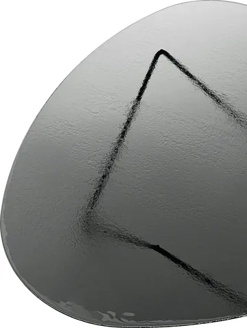 Stolik kawowy Pedrera - Czarny półmat–szkło strukturalne smoke - GUBI