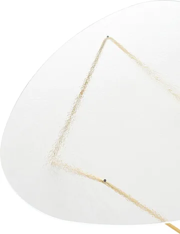 Stolik kawowy Pedrera - Półmatowy mosiądz–szkło strukturalne transparentne - GUBI