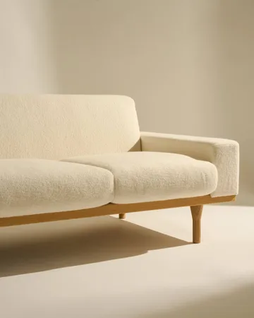 SW50 sofa - Harp 24 Ivory-olejowany dąb, 4-osobowa - GUBI