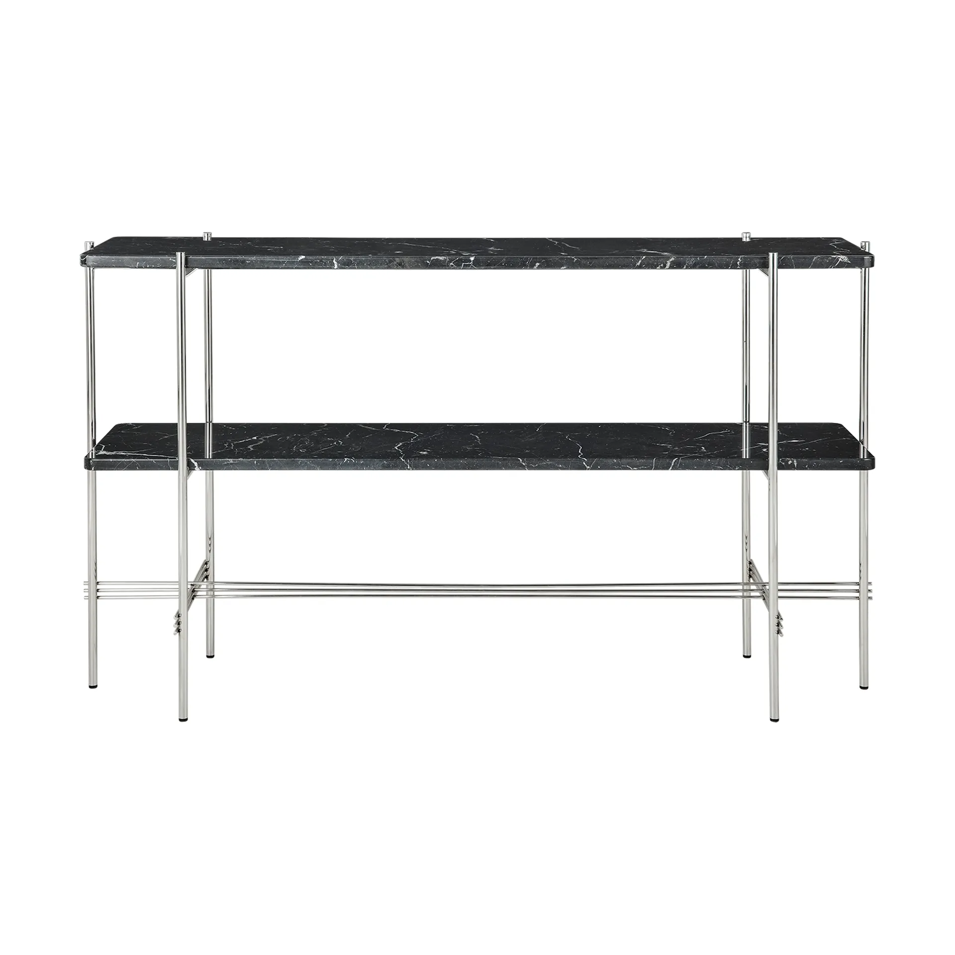 TS Console 2 stolik konsoli, Black marquina marble-stal GUBI