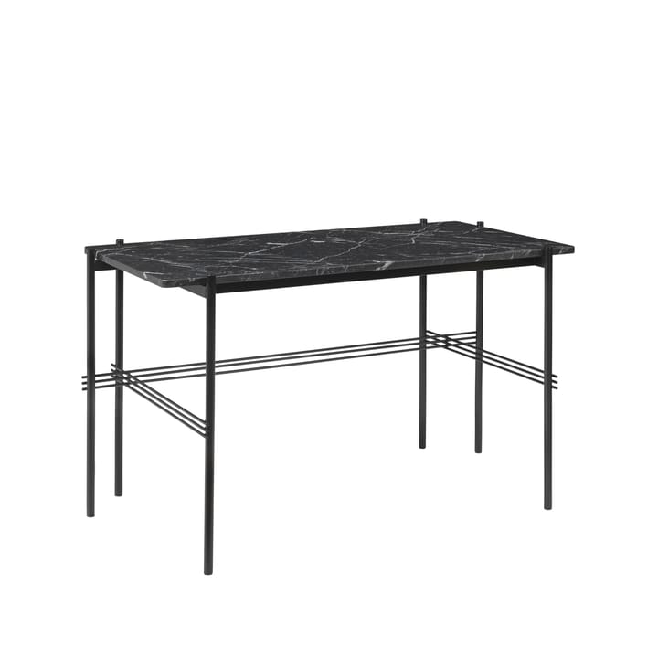 TS Desk biurko - marble black, stal lakierowana na czarno - GUBI
