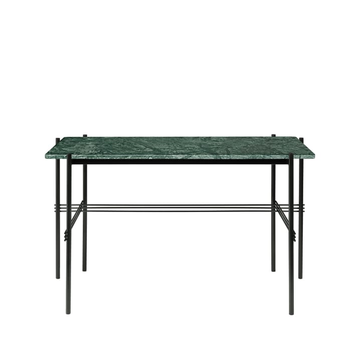 TS Desk biurko - Zielony marmur-stal lakierowana na czarno - GUBI