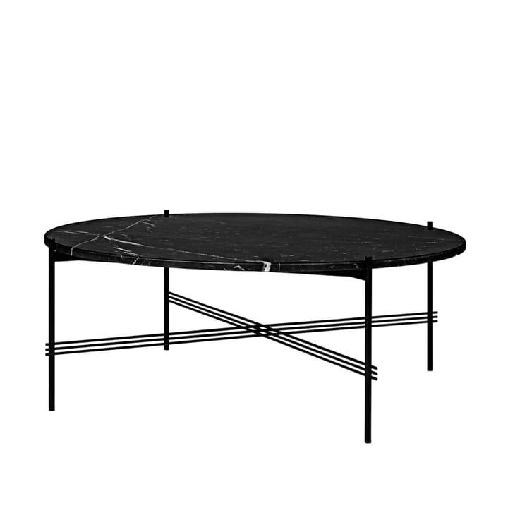 TS Round stolik boczny - black marquina marble, ø105, czarny stojak - GUBI