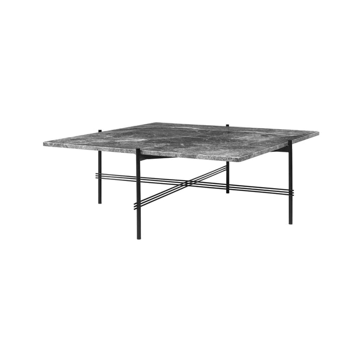 TS Square stolik kawowy - grey emperador marble-105x105 cm-czarny stojak - GUBI
