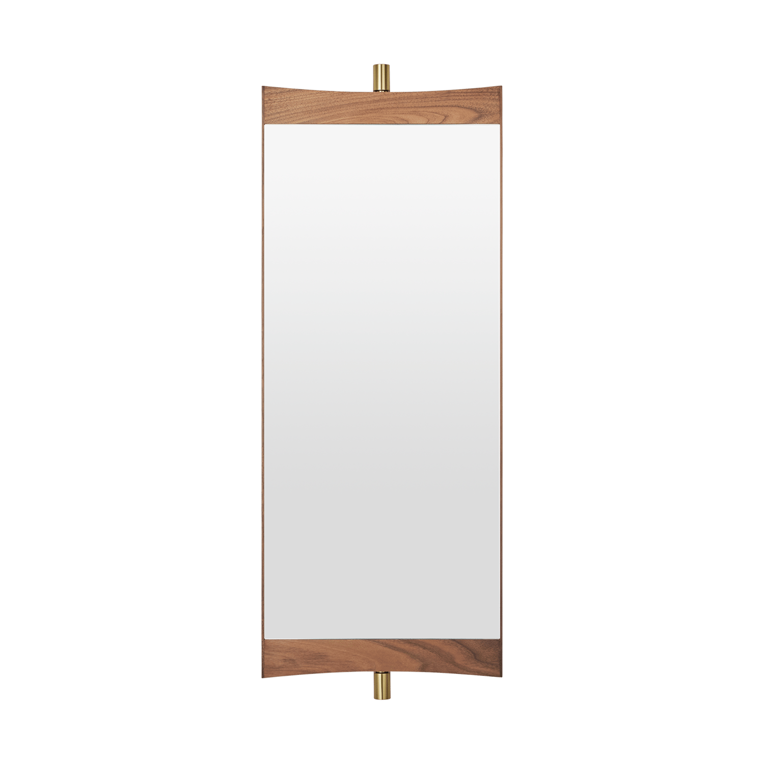 GUBI Vanity Lustro 1 Orzech-mosiądz | Skandynawski Design | Lustra ścienne | Brązowy