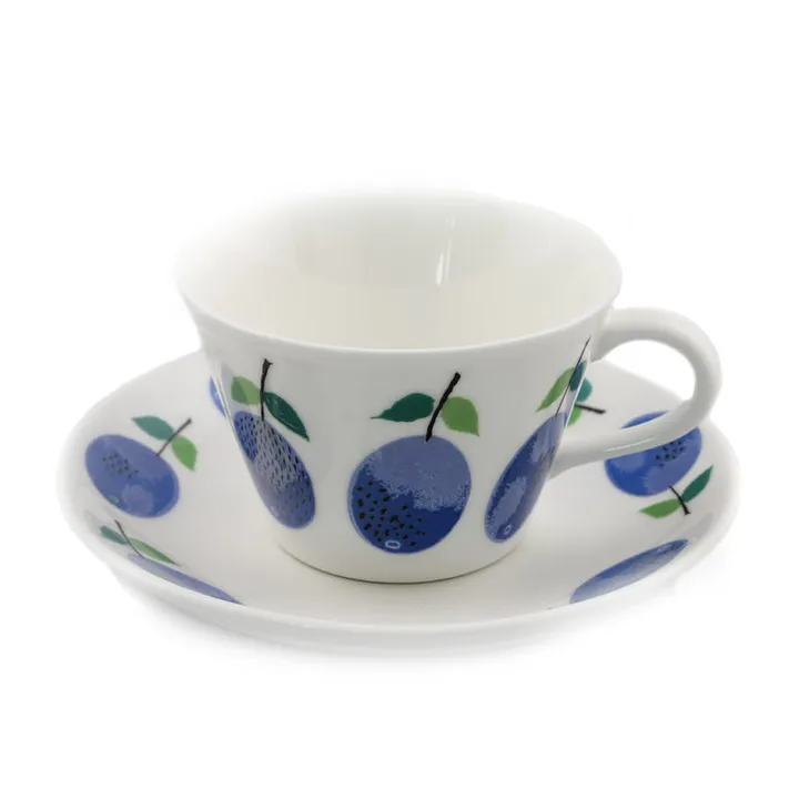 Prunus kaffekopp med fat - 150 ml - Gustafsbergs Porslinsfabrik