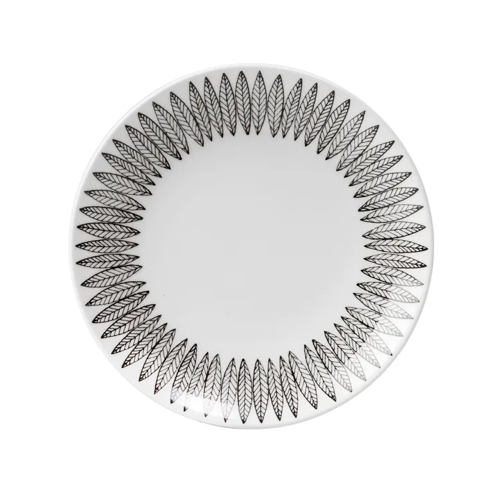 Svart Salix talerz - Ø 18 cm - Gustafsbergs Porslinsfabrik