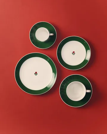 Talerz JULIANA - Czerwony, bez rantu, Ø18 cm - Gustafsbergs Porslinsfabrik