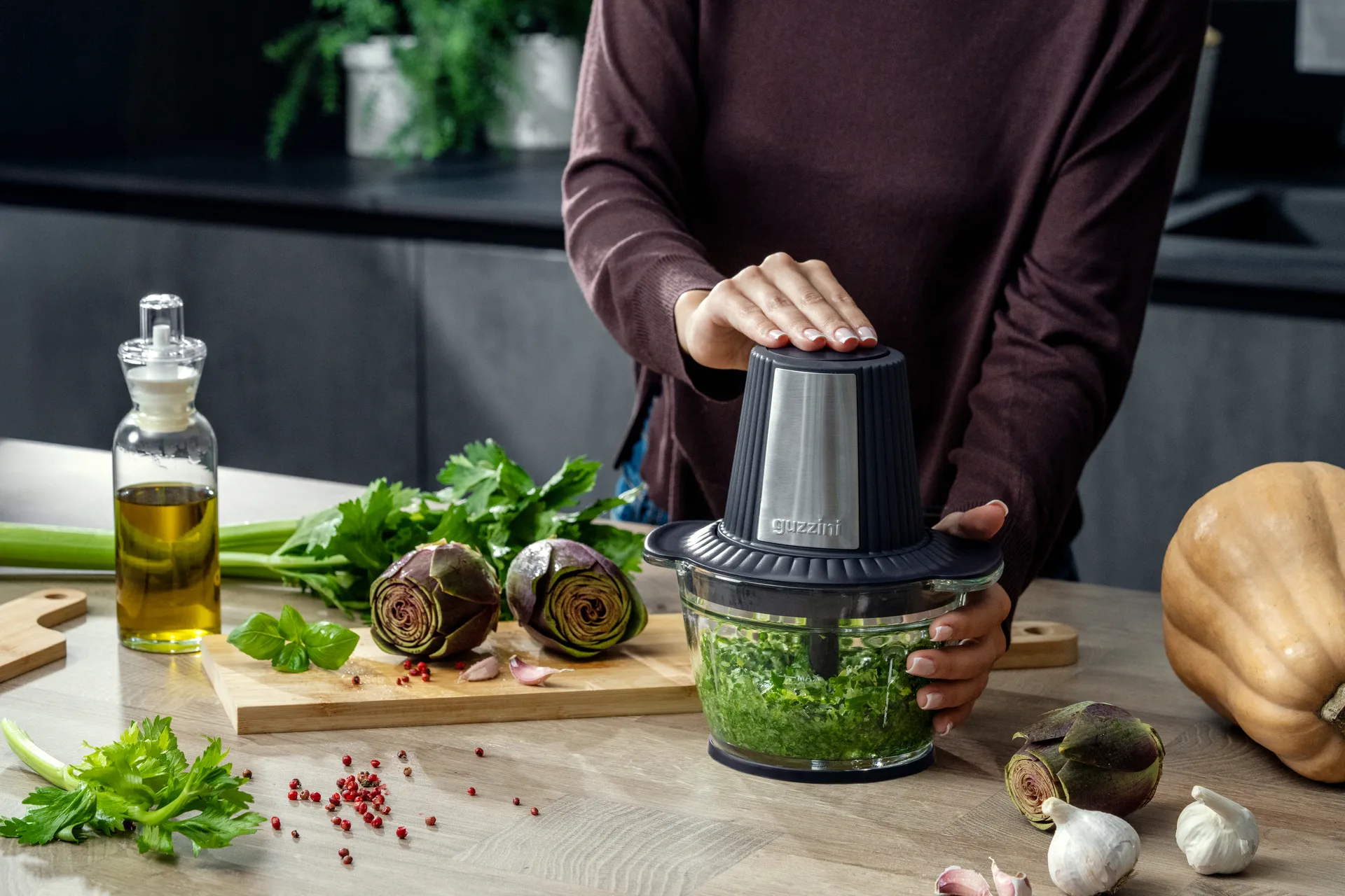 Blender Sous chef on-the-go, Navy blue Guzzini