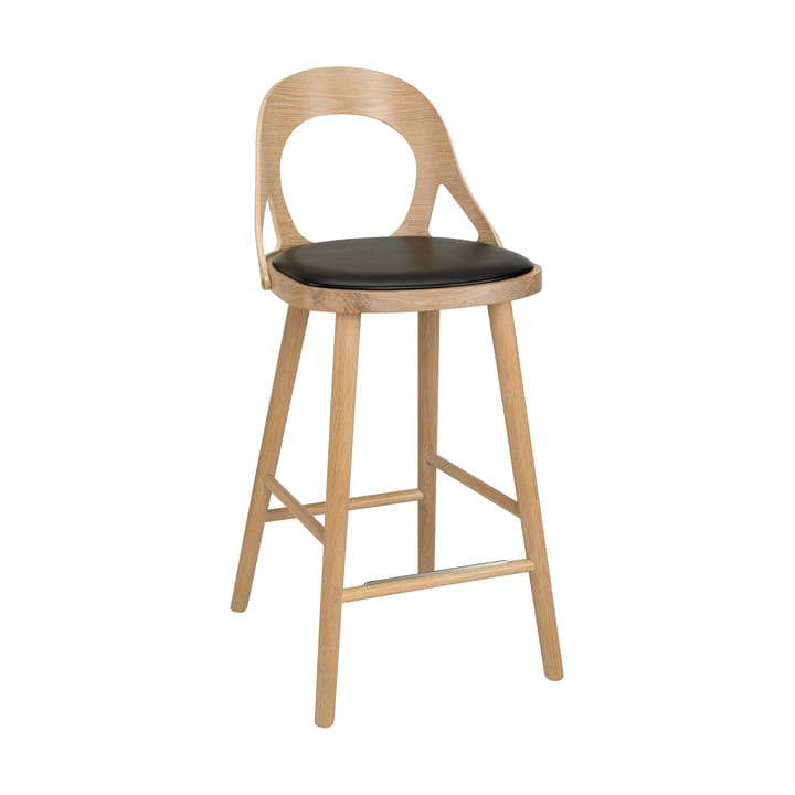 Colibri  krzesło barowe 63 cm - Dąb olejowany - czarne siedzisko - Hans K