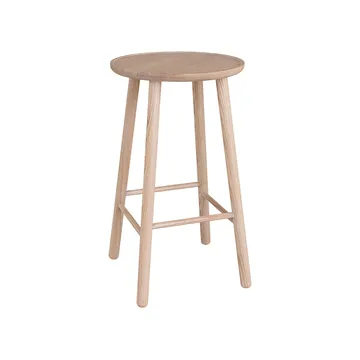 Taboret barowy okrągły ZigZag 63 cm - jesion, jasny - Hans K