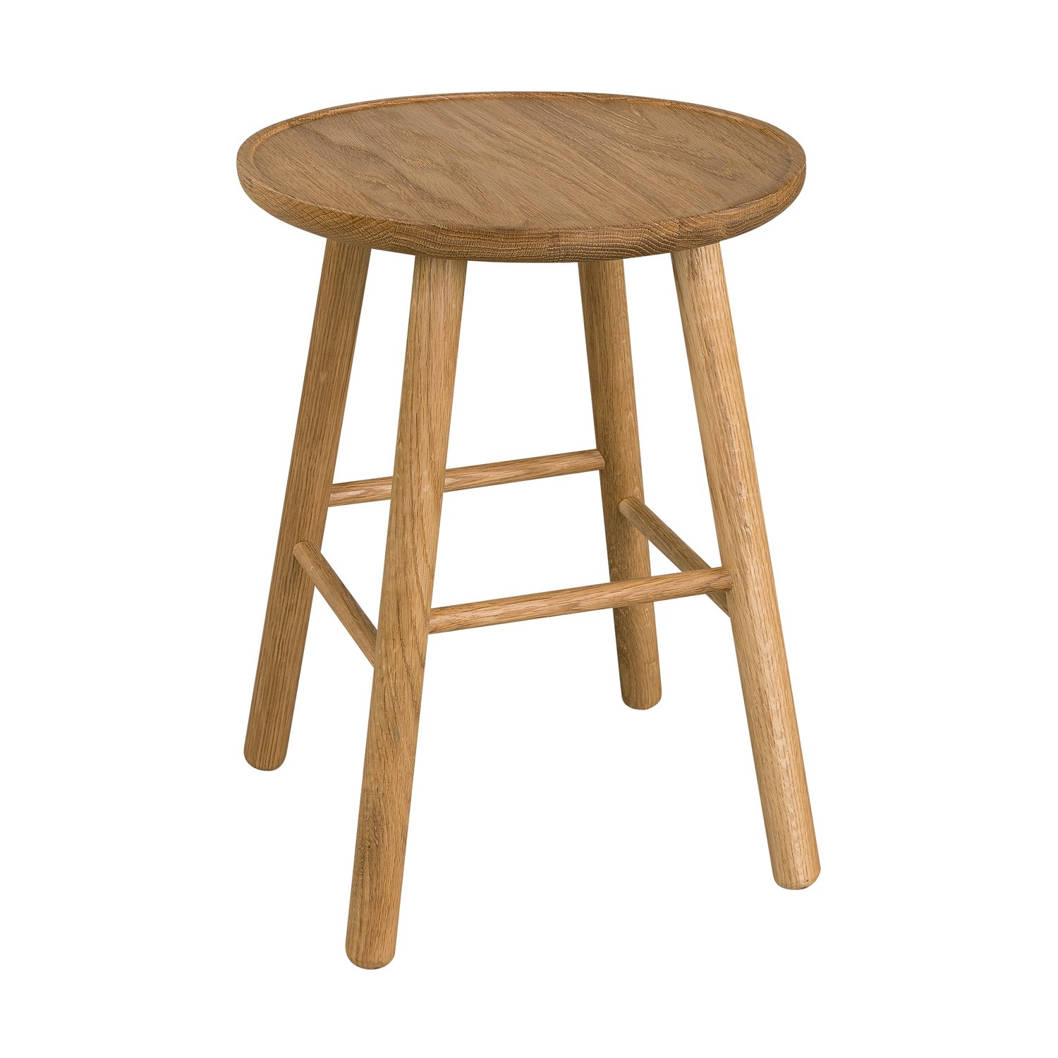 Hans K ZigZag krzesło barowe 47 cm Dąb olejowany | Skandynawski Design | Stołki | Brązowy