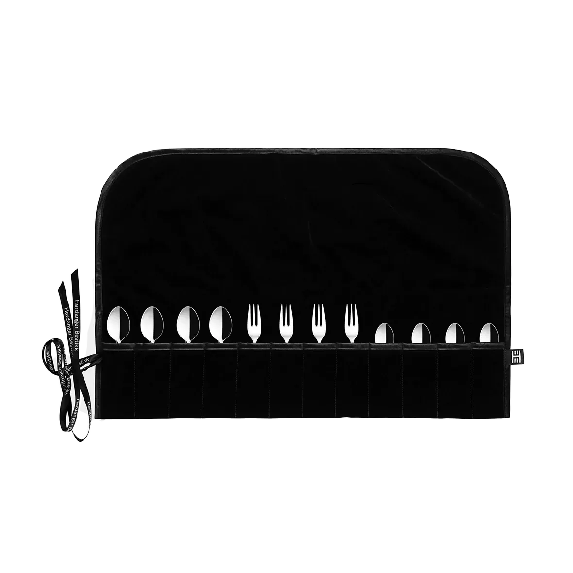 Etui na sztućce deserowe Hardanger, Czarne Hardanger Bestikk