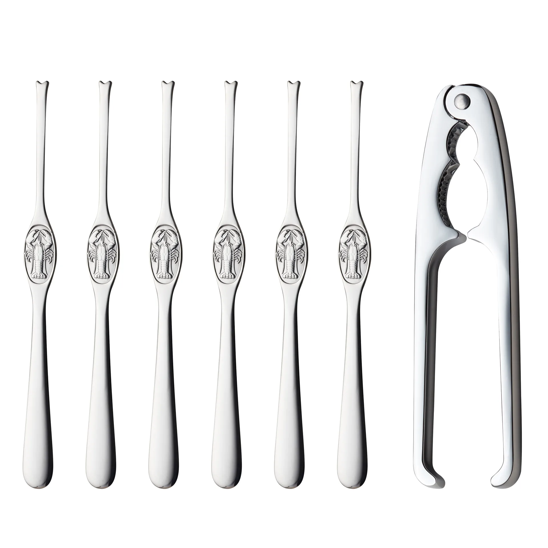 Zestaw do owoców morza Hardanger 7 części, Stal nierdzewna Hardanger Bestikk