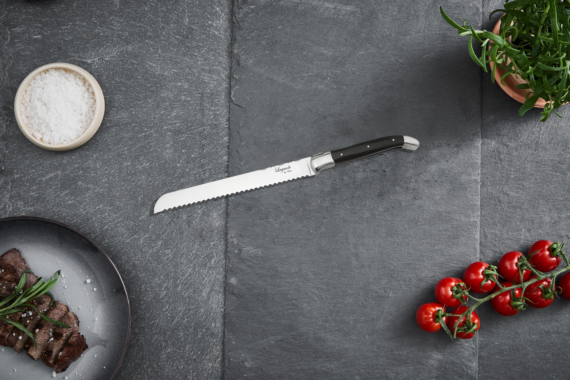 Nóż do chleba Laguiole by Hâws 24,4 cm, Czarny Hâws