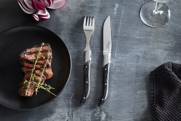 Nóż do steków Laguiole By Hâws, 6-pak - Black Wood - Hâws