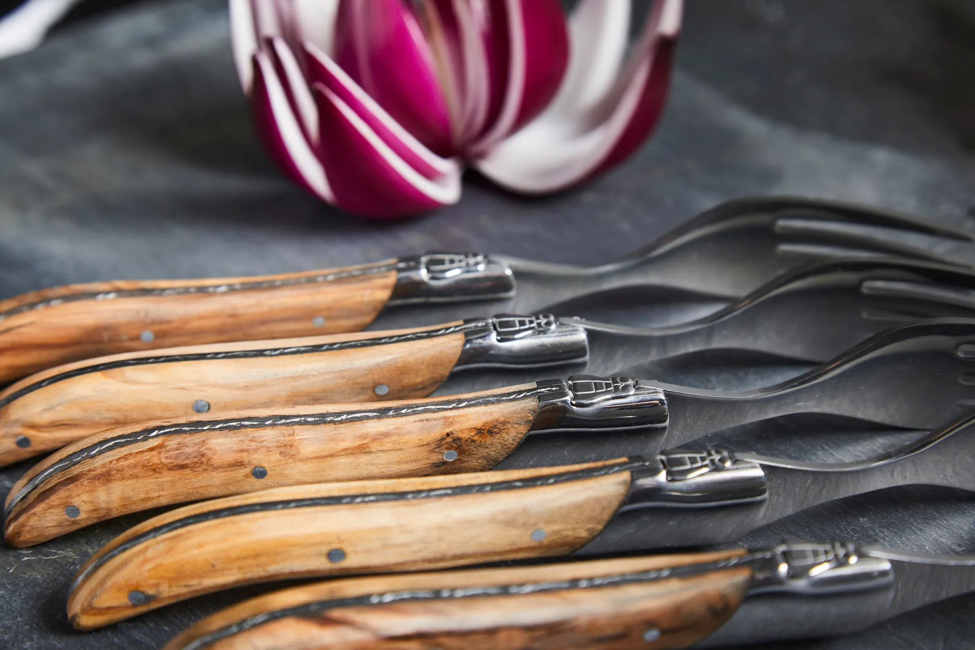 Nóż do steków Laguiole By Hâws, 6-pak, Oliwkowy Hâws