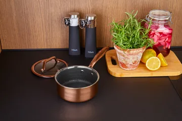 Rondel z pokrywką z powłoką hybrydową Hâws Santo 1,5 L - Różowe złoto - Hâws