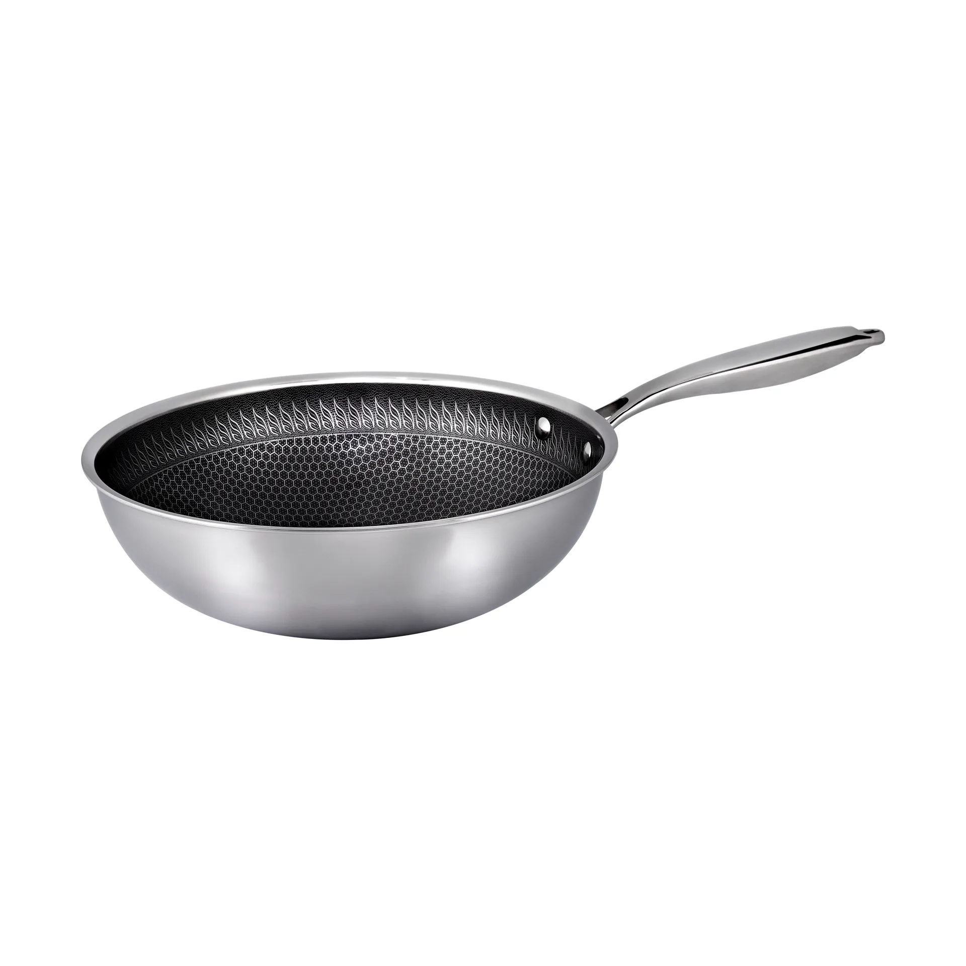 Wok Hâws Santo Hybrid Coating 28 cm, Stal nierdzewna Hâws