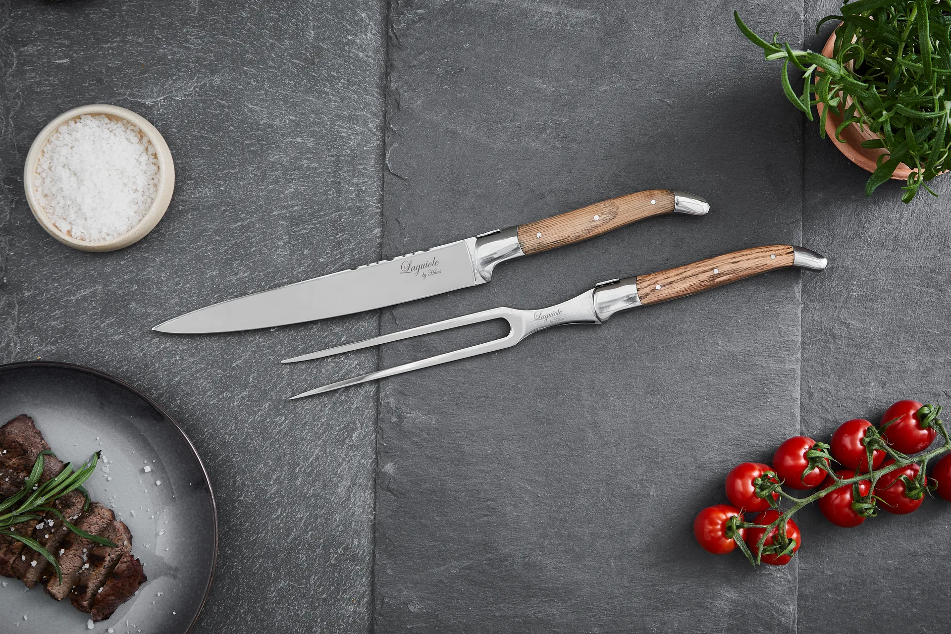 Zestaw do trybowania Laguiole By Hâws, 2-częściowy, Dąb Hâws