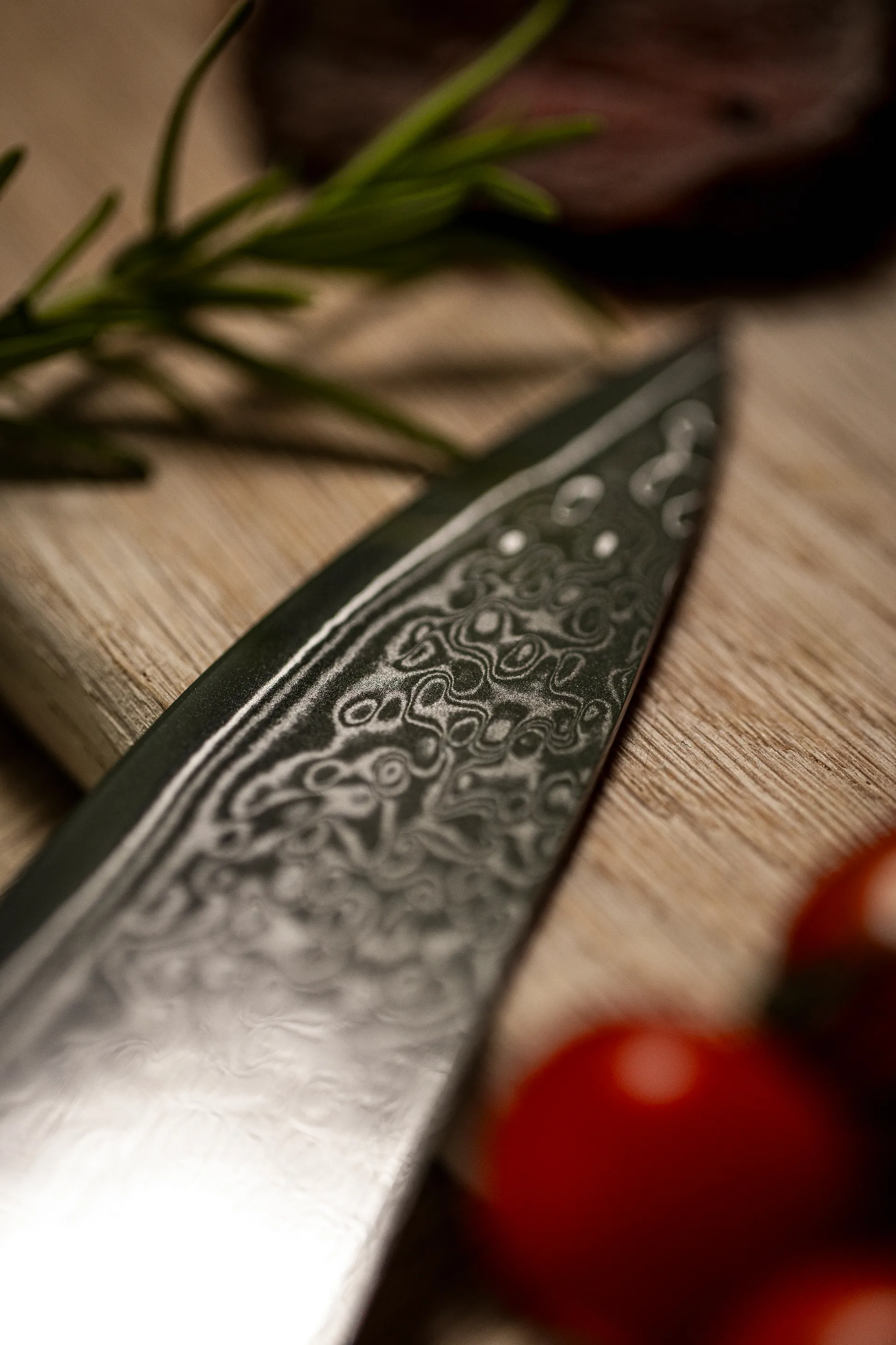 Zestaw noży Damascus, 6-częściowy, Brązowy-stal nierdzewna Hâws