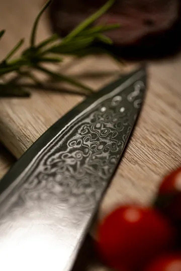 Zestaw noży Damascus, 6-częściowy - Brązowy-stal nierdzewna - Hâws