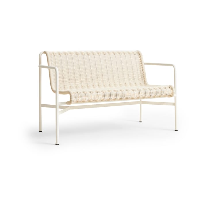 Ławka z podłokietnikami Palissade Cord Dining   - Cream white - HAY