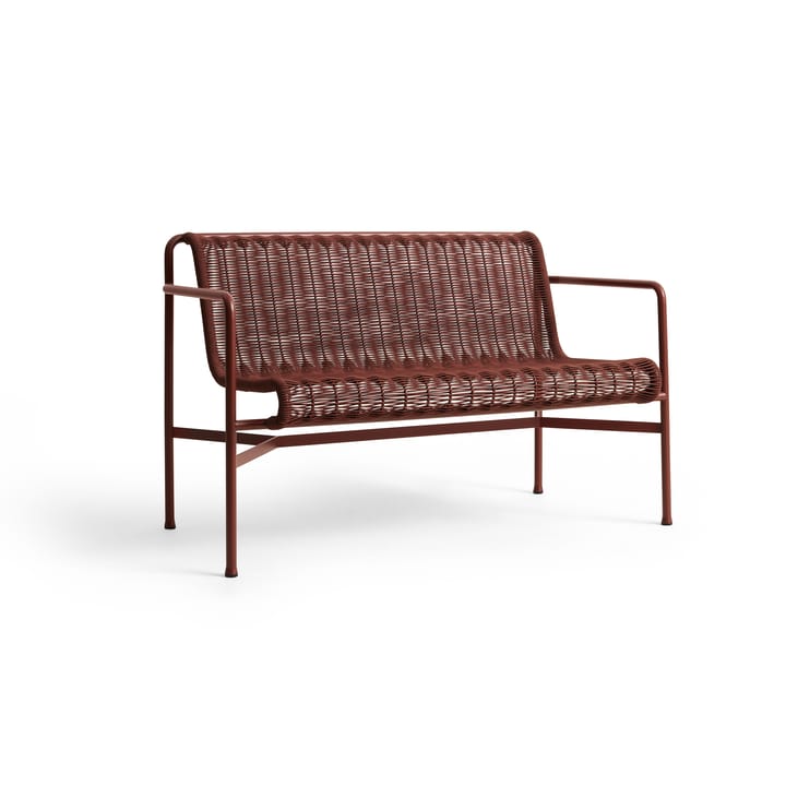 Ławka z podłokietnikami Palissade Cord Dining   - Iron red - HAY