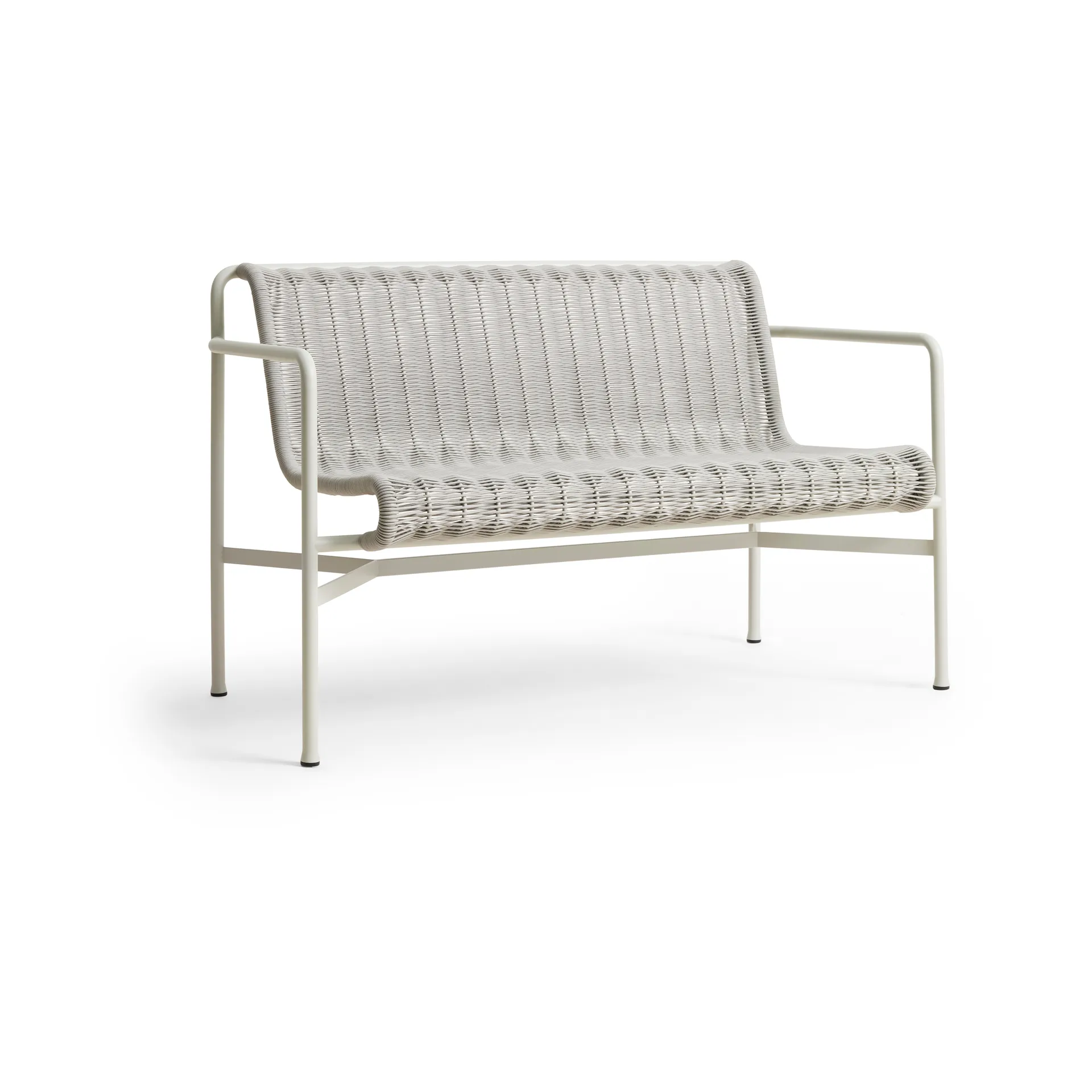 Ławka z podłokietnikami Palissade Cord Dining, Sky grey HAY