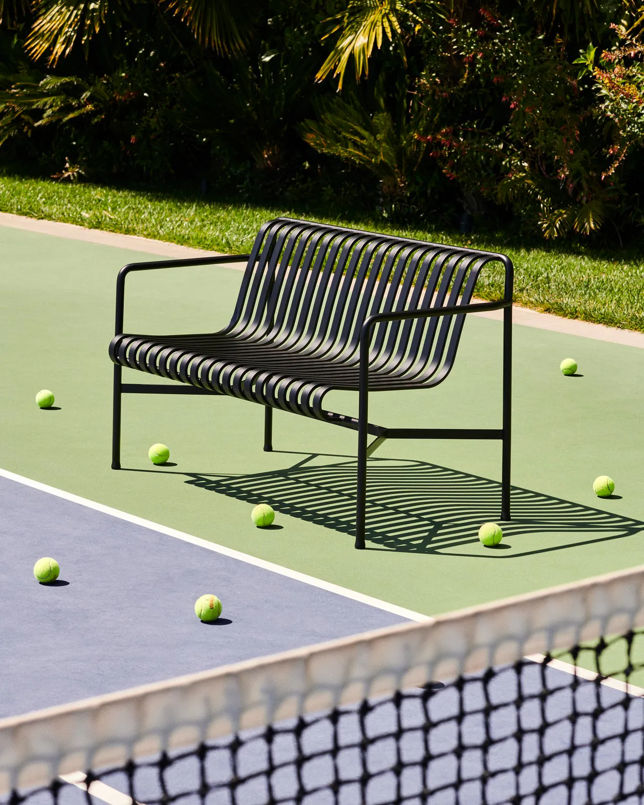 Ławka z podłokietnikami Palissade Dining, Anthracite HAY