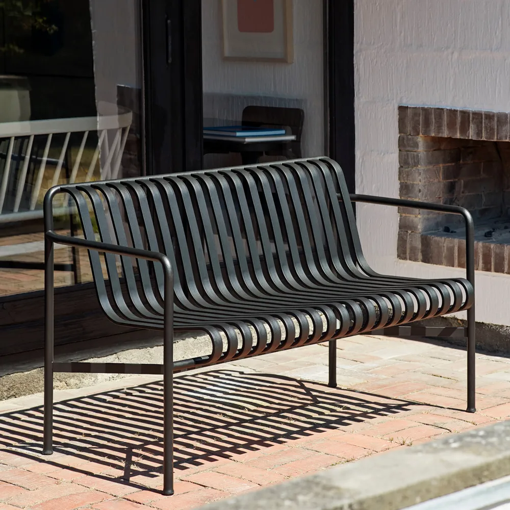 Ławka z podłokietnikami Palissade Dining, Anthracite HAY