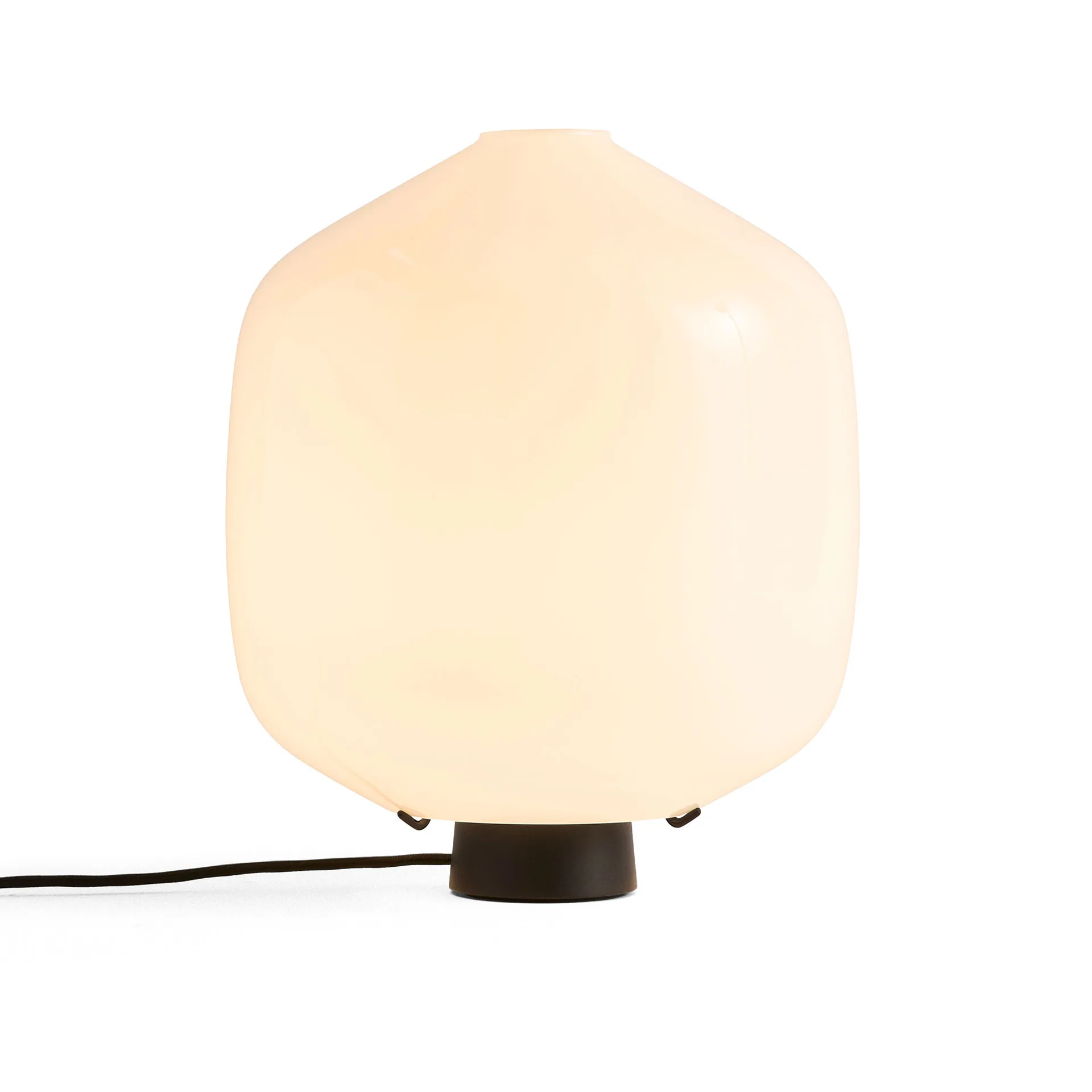 Buoy lampa stołowa Ø30 cm, Opal glass-soft black HAY
