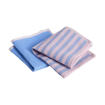 Canteen ściereczka kuchenna 31x31 cm, 2‑szt. - Sky blue-pink mix - HAY