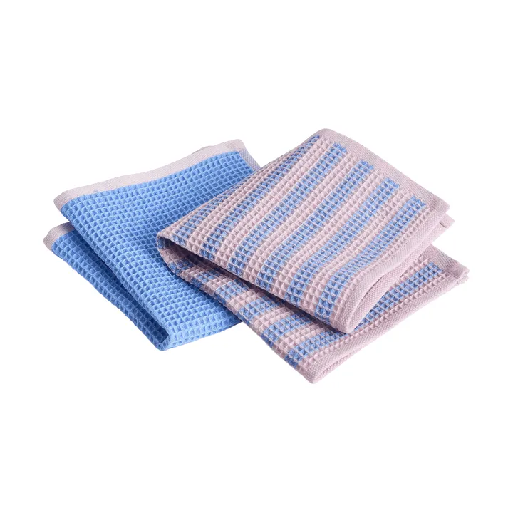 Canteen ściereczka kuchenna 31x31 cm, 2‑szt. - Sky blue-pink mix - HAY