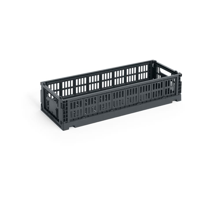 Colour Crate Mini Oblong, 13x34,5 cm - Charcoal - HAY