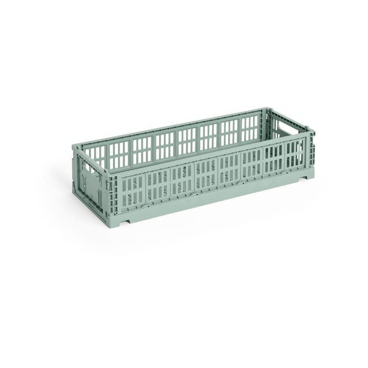 Colour Crate Mini Oblong, 13x34,5 cm - Sage green - HAY