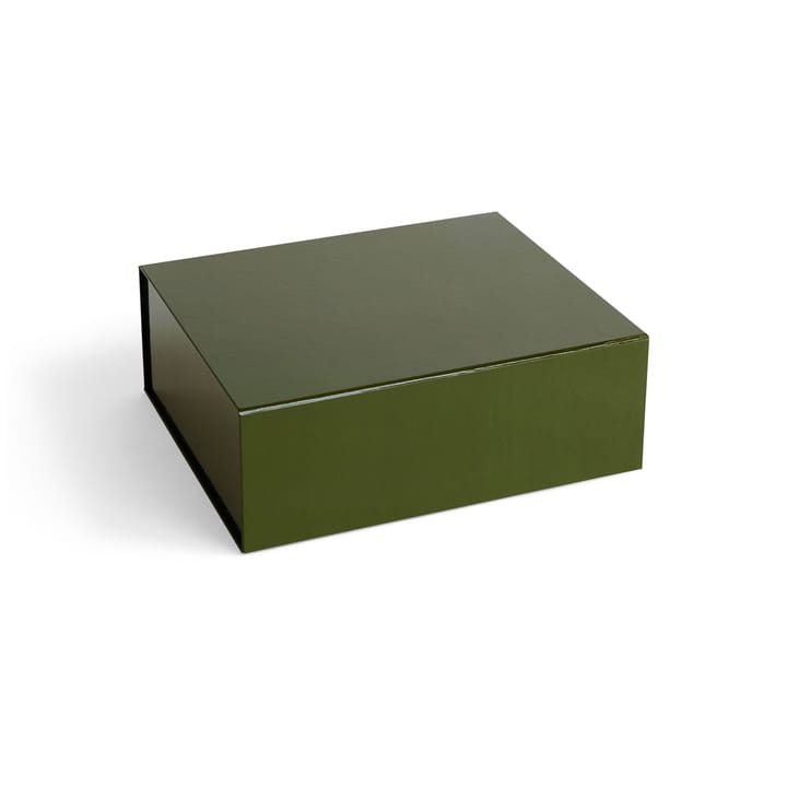 Colour Storage M pudełko z pokrywką 29,5x35 cm - Olive - HAY