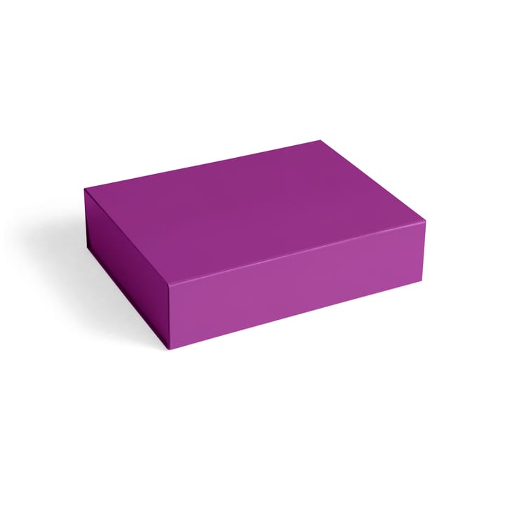 Colour Storage S pudełko z pokrywką 25,5x33 cm - Wibrujący fiolet - HAY