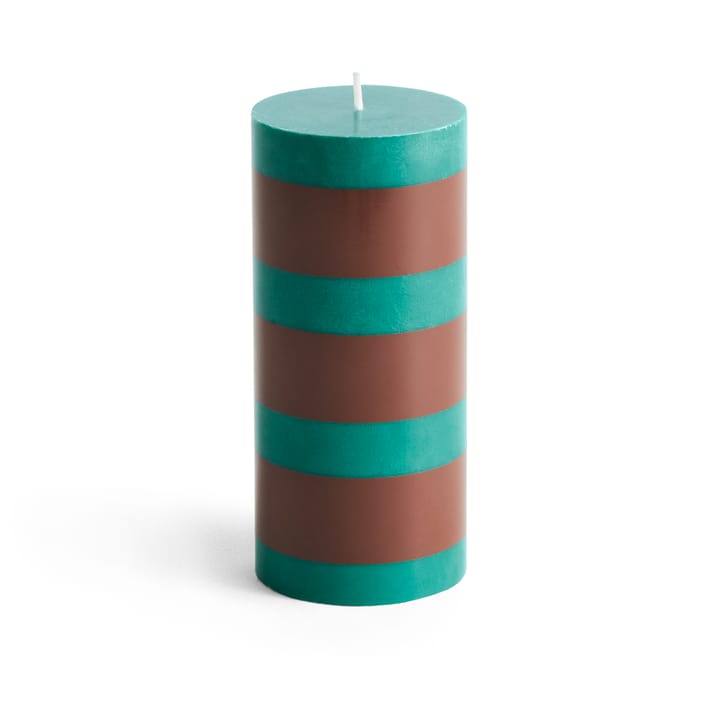 Column Candle świeca blokowa 15 cm - Green-brown - HAY