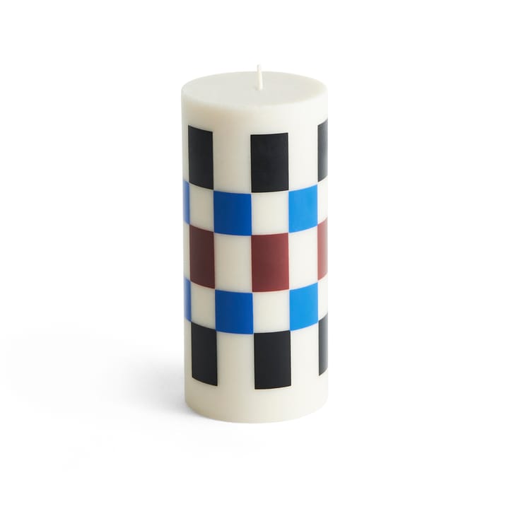 Column Candle świeca blokowa 15 cm - Off white-brown-black-blue - HAY