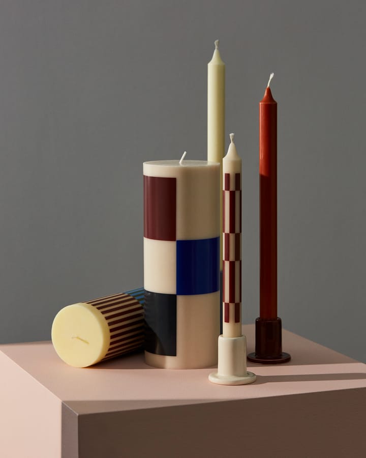 Column Candle świeca blokowa 25 cm - Off white-brown-black-blue - HAY