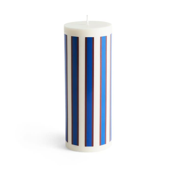 Column Candle świeca blokowa 25 cm - Off white-brown-blue - HAY