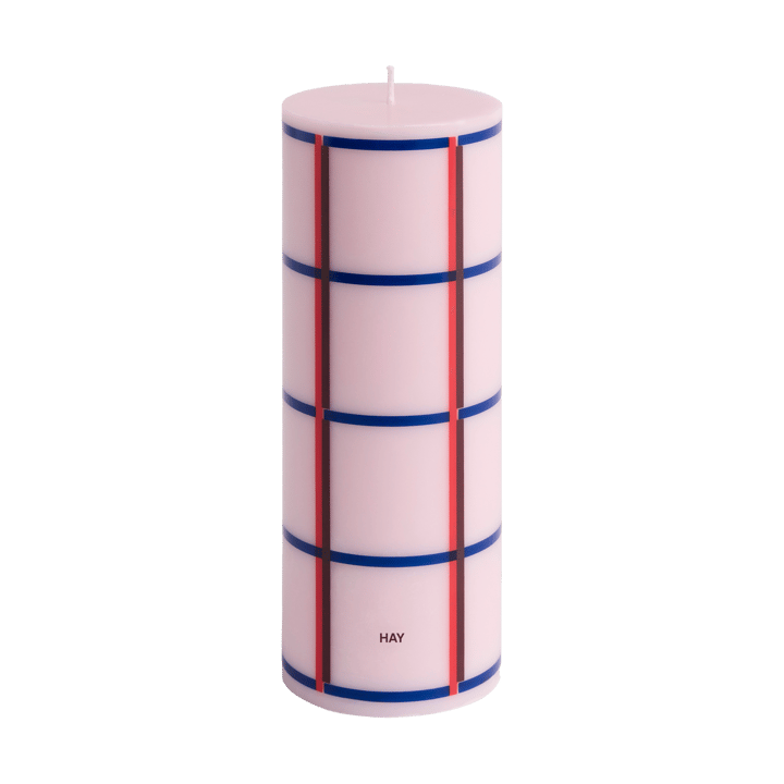 Column Candle świeczka blokowa 20 cm - Light pink-red-bordeaux-dark blue - HAY