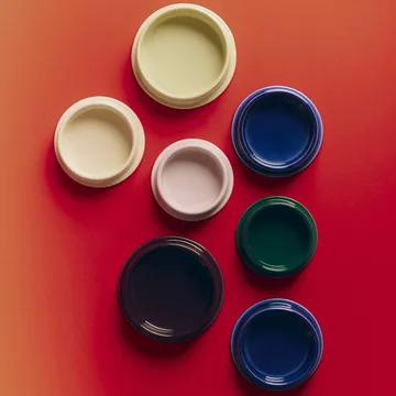Column świecznik na świece blokowe medium Ø11 cm - Royal blue - HAY