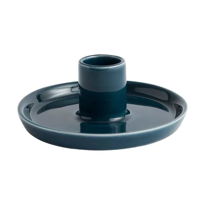 Disc świecznik - Dark teal, small, Ø10x4,8 cm - HAY