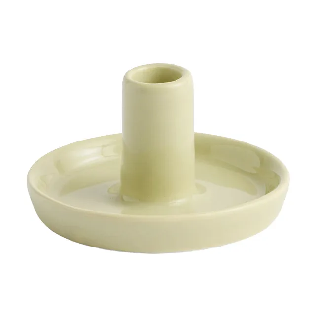Disc świecznik - Soft pistachio, Ø7x4 cm - HAY